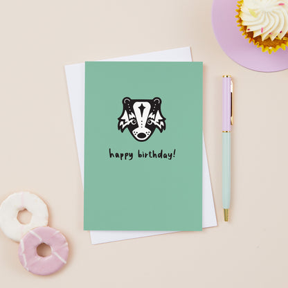 Fairytale Badger Birthday Card