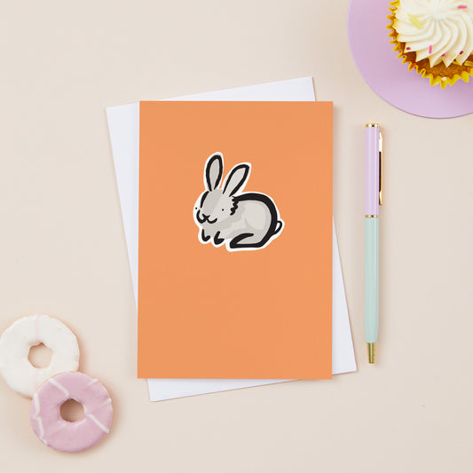 Misty the Grey Rabbit Card