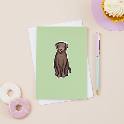 Maple the Chocolate Brown Labrador Dog Card