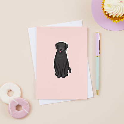 Pepper the Black Labrador Dog Card