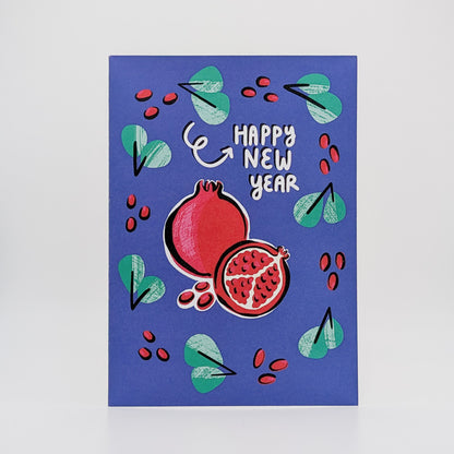 Pomegranate Happy New Year Card