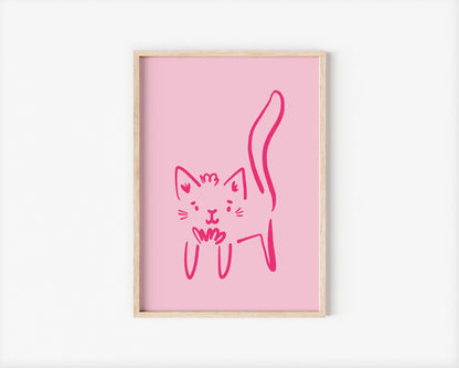 Cleo the Cat A4 Art Print