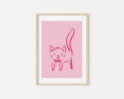 Cleo the Cat A4 Art Print