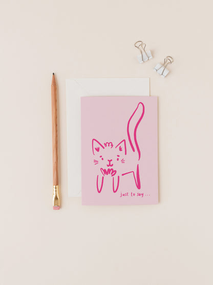 Cleo the Cat Just to Say Card