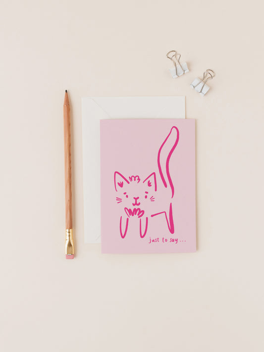 Cleo the Cat Just to Say Card