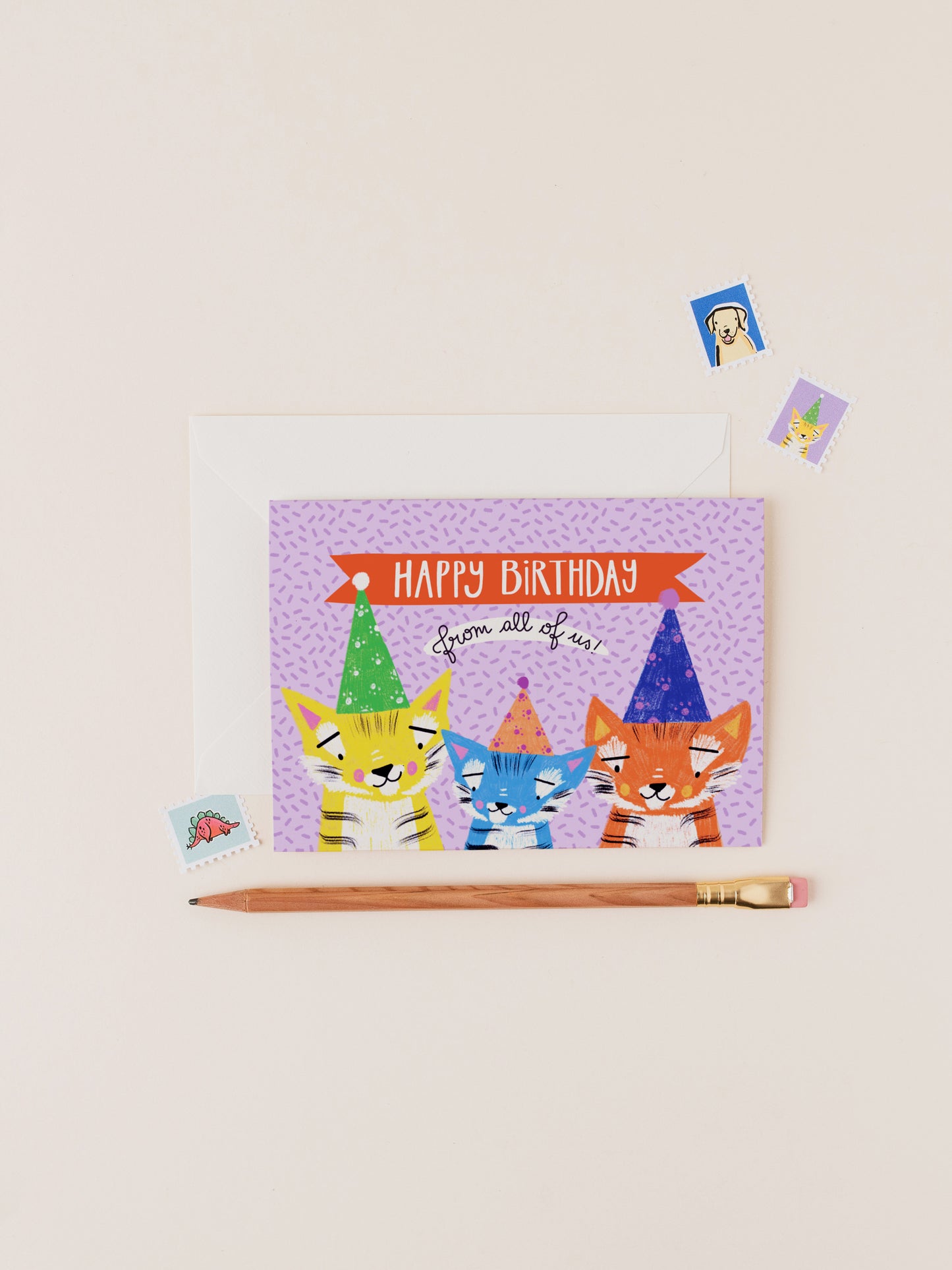 Party Tigers Group Happy Birthday From All of Us Card