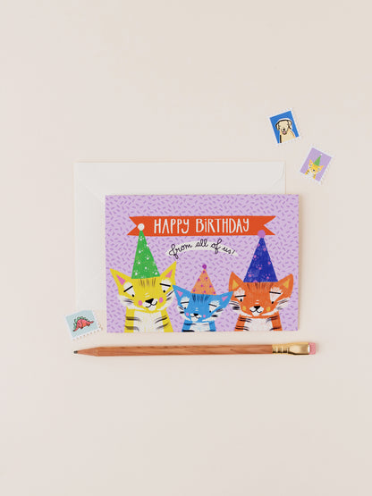 Party Tigers Group Happy Birthday From All of Us Card