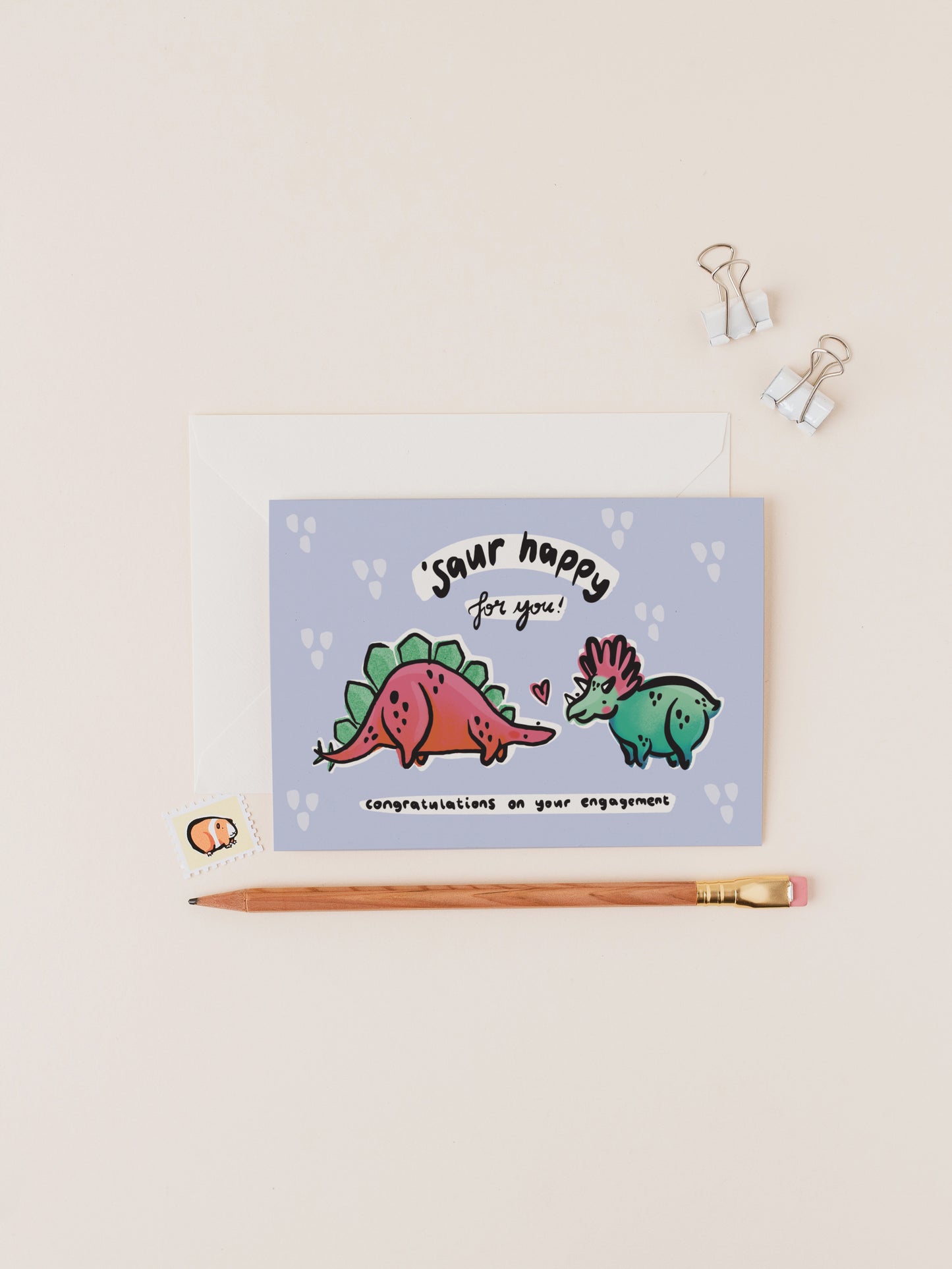 Topsy & Steg Dinosaurs Engagement Card