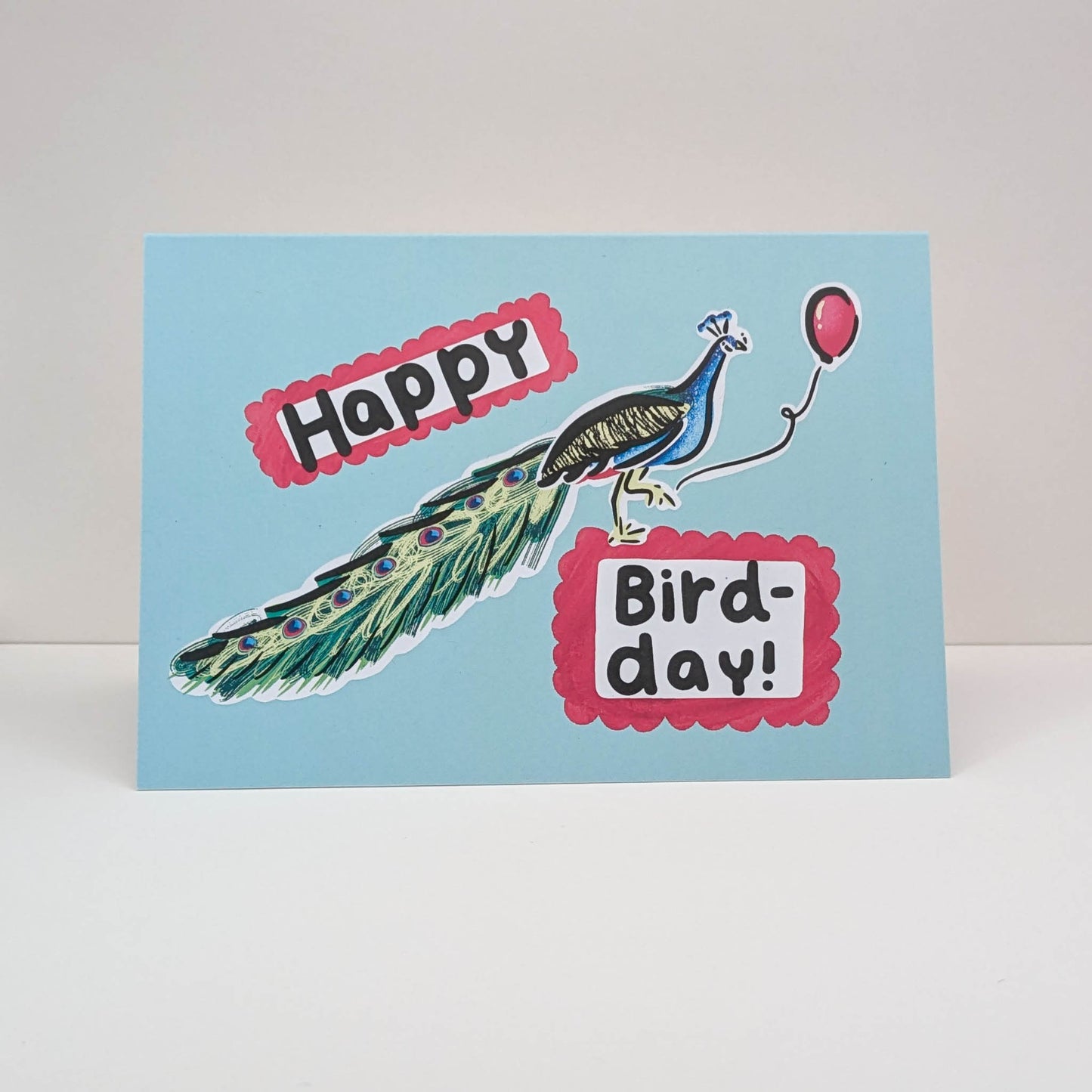 Peacock Bird Birthday Card