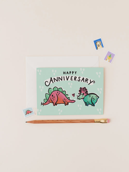 Topsy & Steg Dinosaurs Anniversary Card