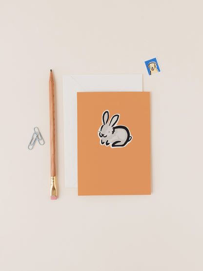 Misty the Grey Rabbit Card