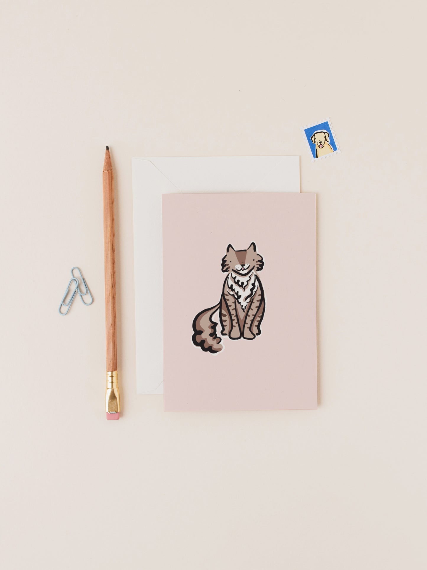 Brown Tabby Cat Card | Cat Lover | Cute