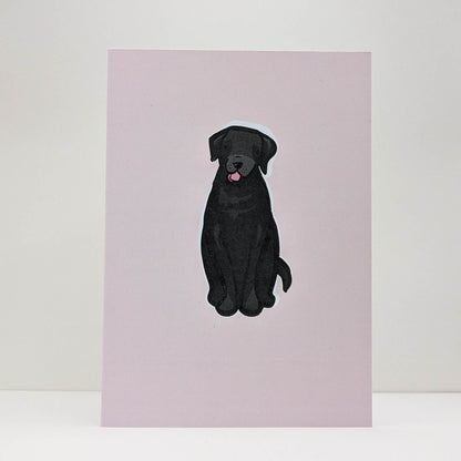 Pepper the Black Labrador Dog Card