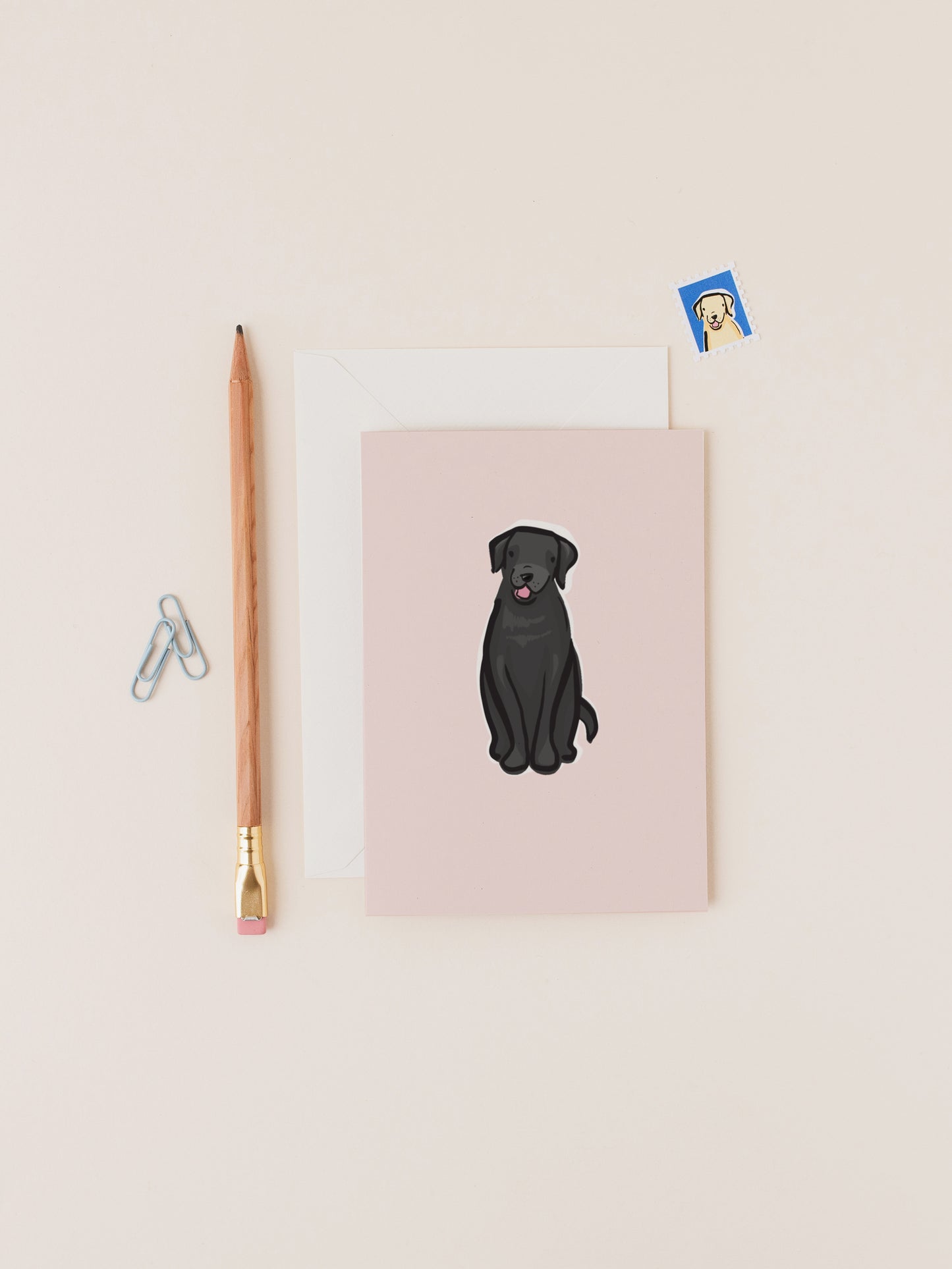 Pepper the Black Labrador Dog Card