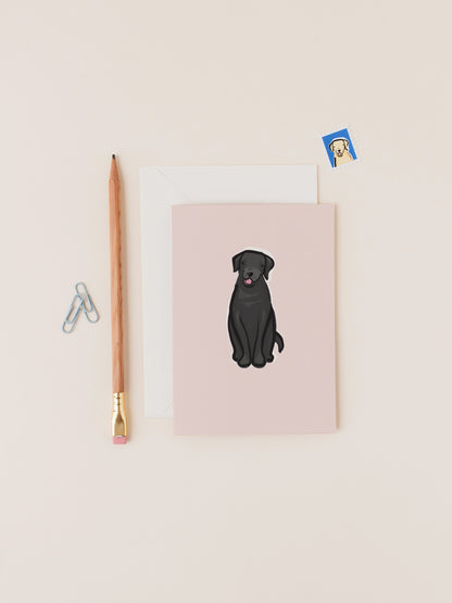 Pepper the Black Labrador Dog Card