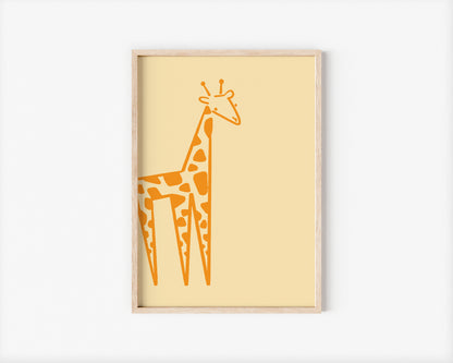 Langston the Giraffe A4 Art Print