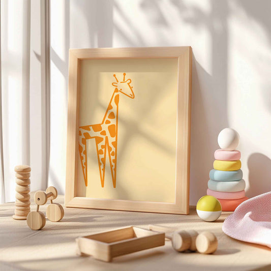 Langston the Giraffe A4 Art Print