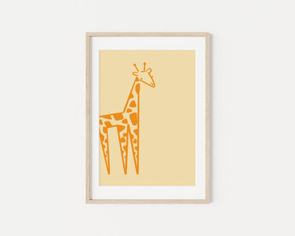 Langston the Giraffe A4 Art Print