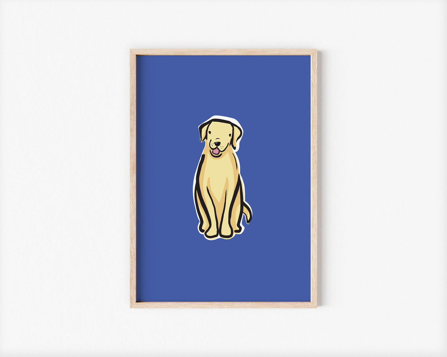 Midas the Yellow Labrador Dog A5 Art Print
