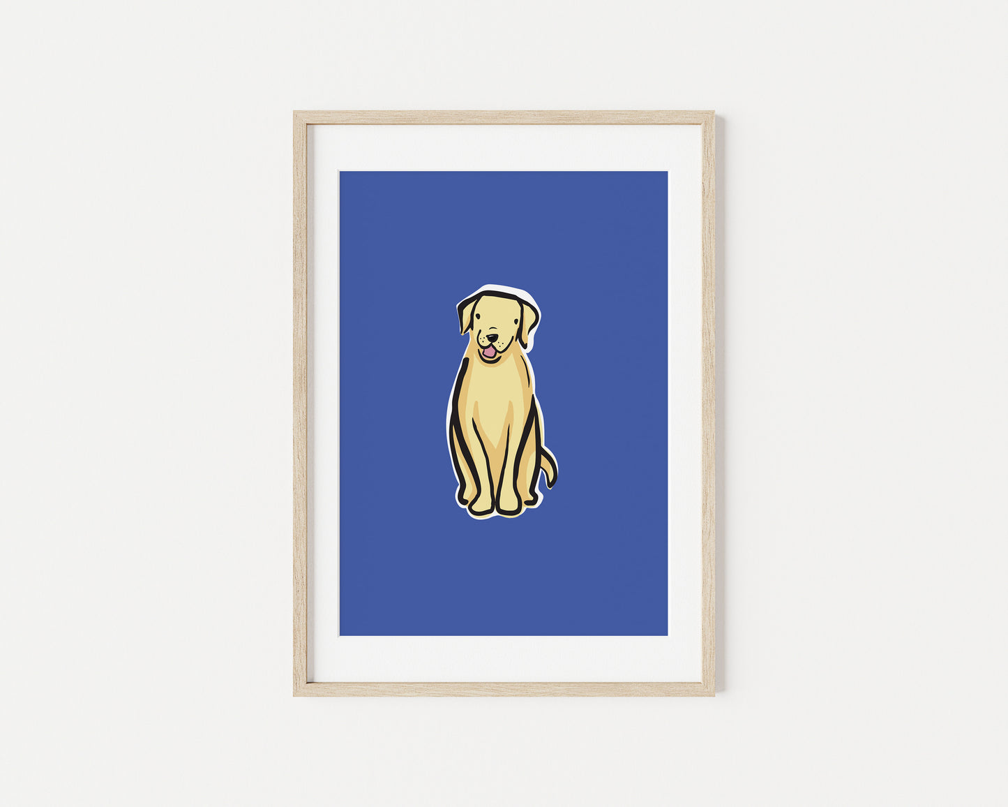 Midas the Yellow Labrador Dog A5 Art Print