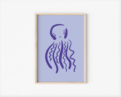 Octavia the Octopus A4 Art Print
