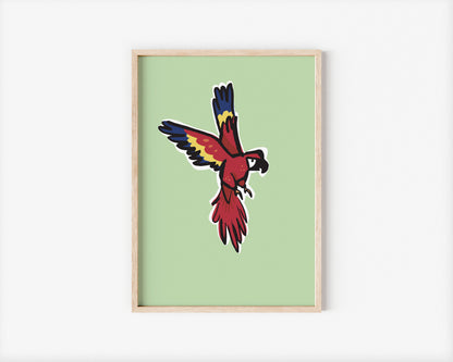 Percy the Parrot A5 Art Print