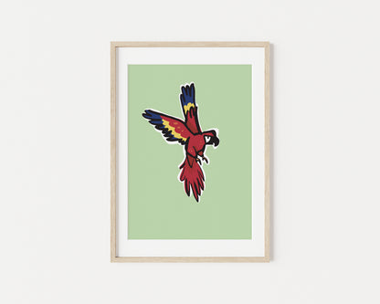 Percy the Parrot A5 Art Print