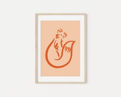Redmond the Fox A4 Art Print