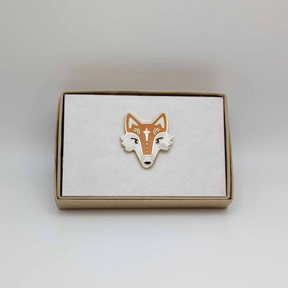 Ginger Fairytale Fox Enamel Pin in Gift Box