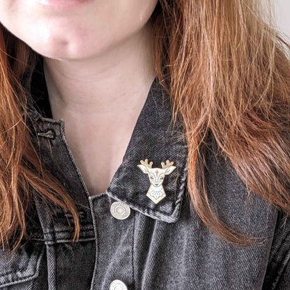 Pink Fairytale Deer Enamel Pin in Gift Box
