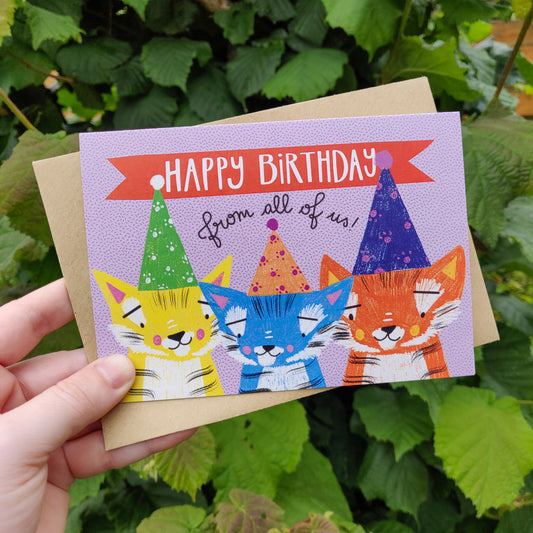 Party Tiger Group Birthday Card