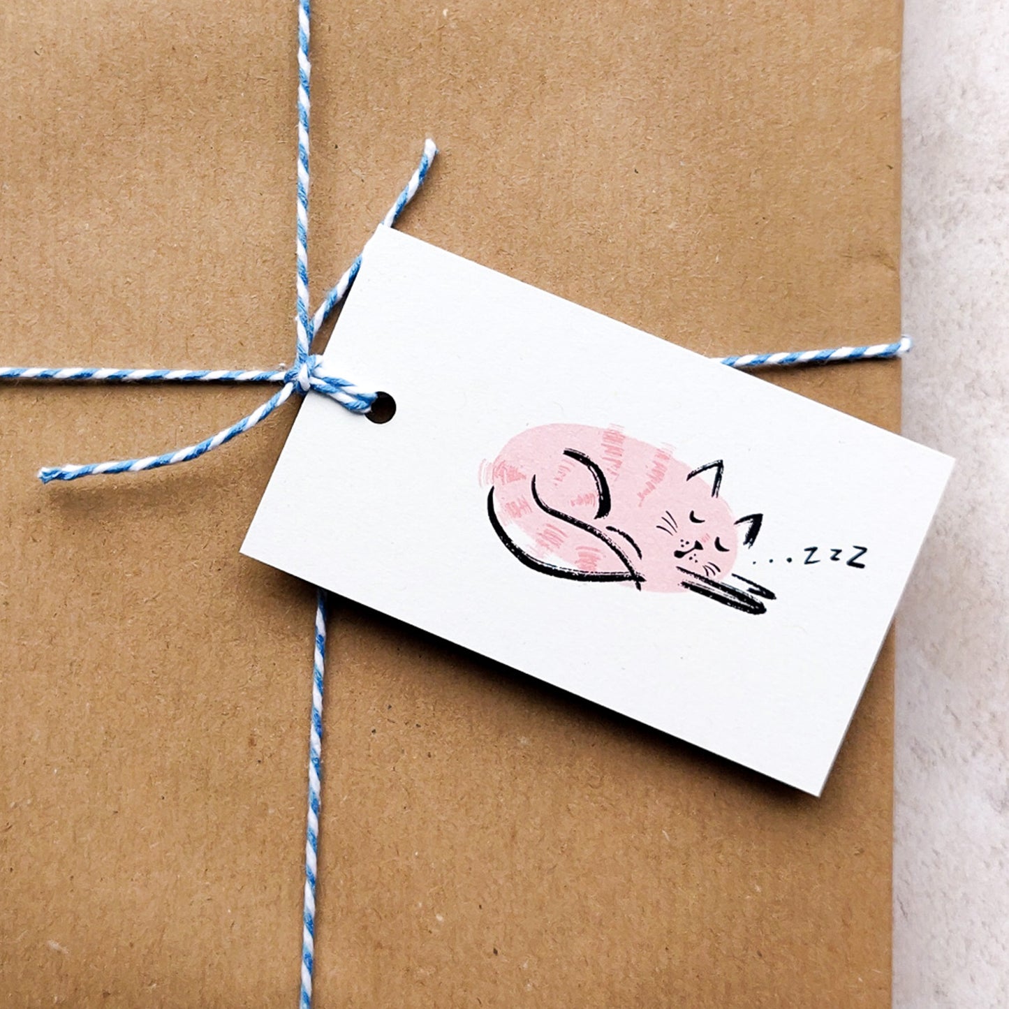 Cosy Cat Pink Gift Tags | Pack of 6