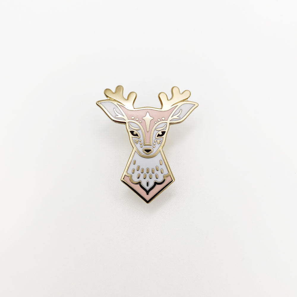 Pink Fairytale Deer Enamel Pin in Gift Box