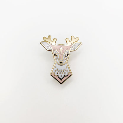 Pink Fairytale Deer Enamel Pin in Gift Box