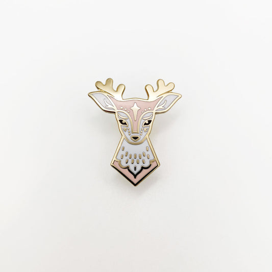 Pink Fairytale Deer Enamel Pin in Gift Box