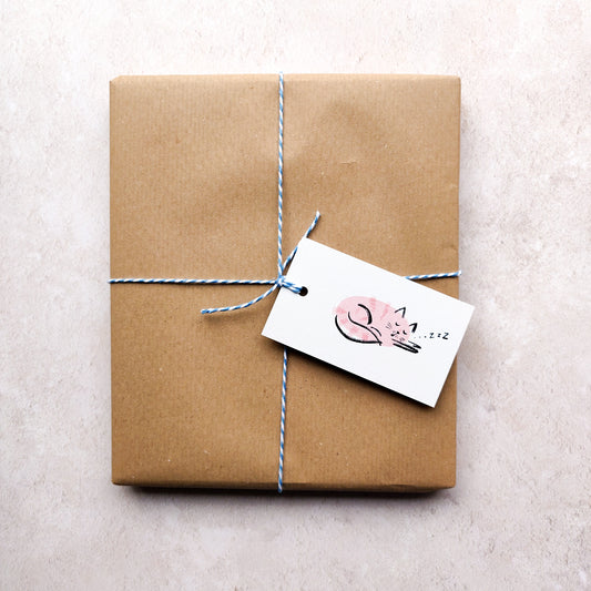 Cosy Cat Pink Gift Tags | Pack of 6