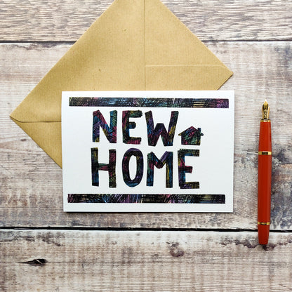 Scribbly New Home Card