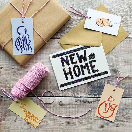 Scribbly New Home Card