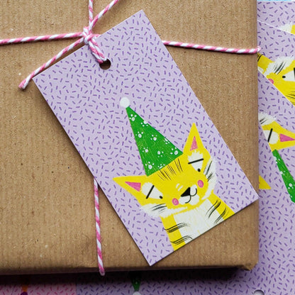 Larkin the Yellow Party Tiger Gift Tags | Pack of 6