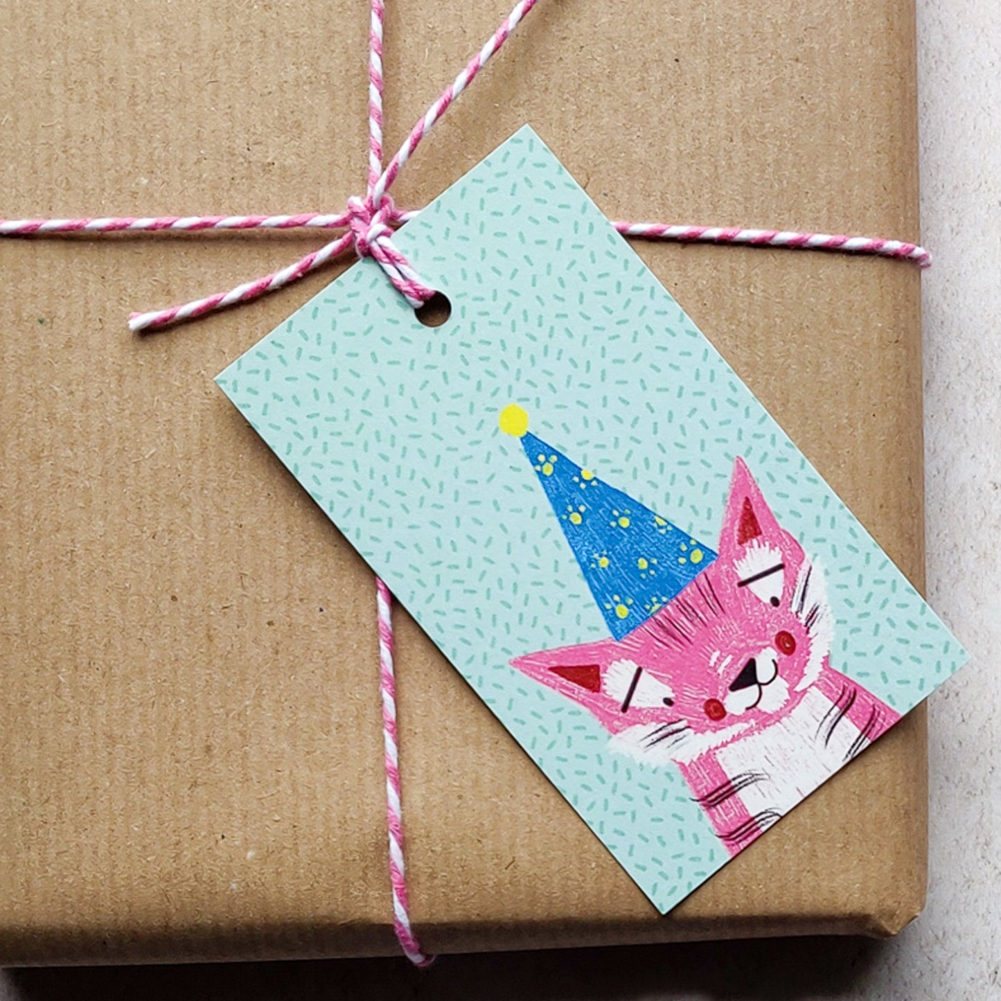 Kyra the Pink Party Tiger Gift Tags | Pack of 6